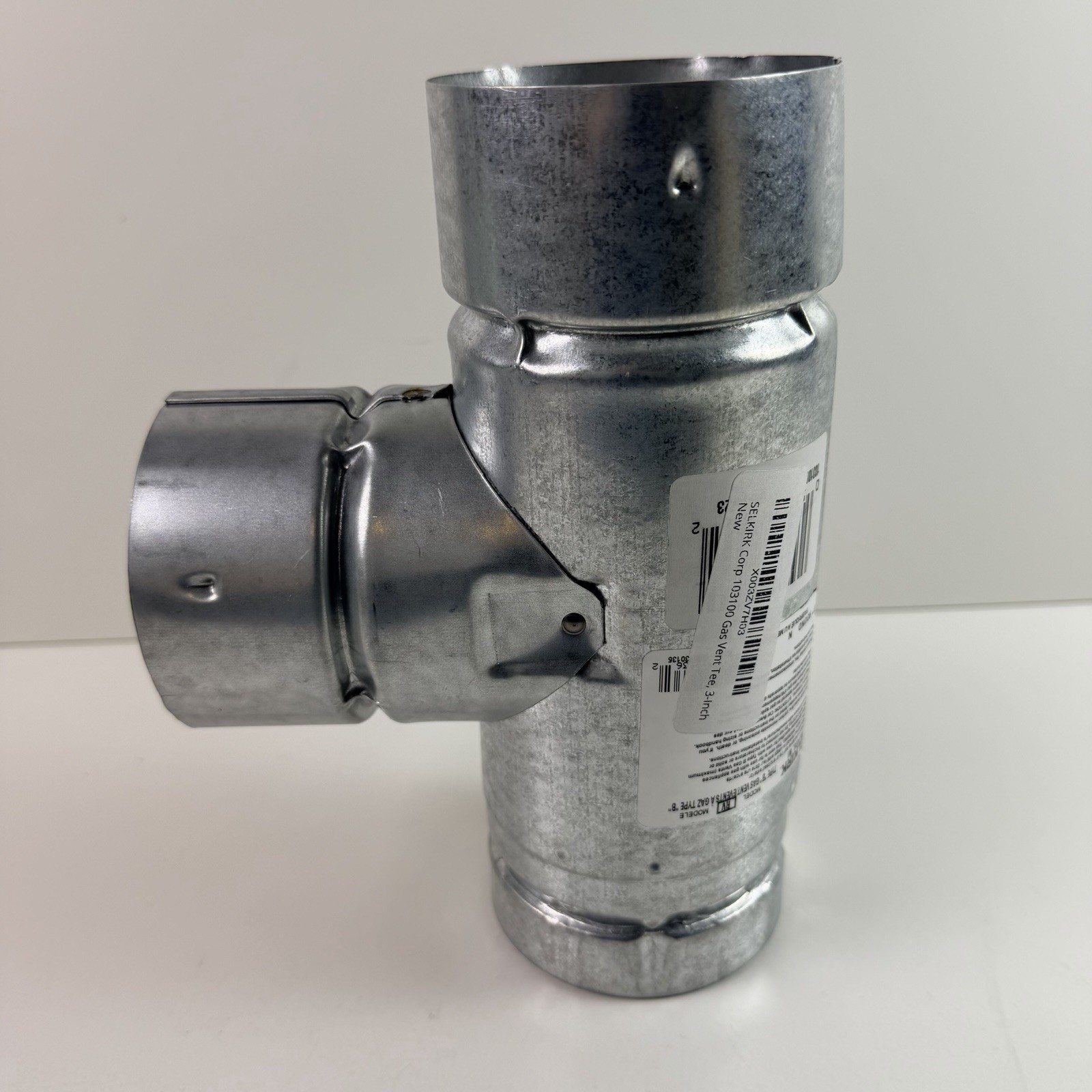 SELKIRK CORP 103100 Gas Vent Tee 3-Inch Type B Round 3RV-TS