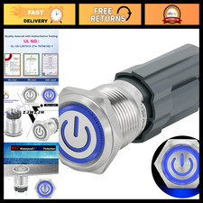 15A Latching Push Button Switch 12V-24VDC IP67 Waterproof SPST 1NO LED Light picture