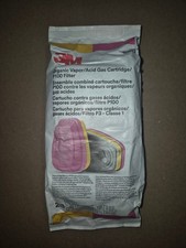 Bulk Lot 30 Pairs 3M 60923 Respirator Cartridges P100 Case (60 Filters) EXP 2031 picture
