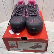 PUMA Women's Celerity Knit Steel-Toe Safety Work Shoes Grey/Pink, Size 7 New picture
