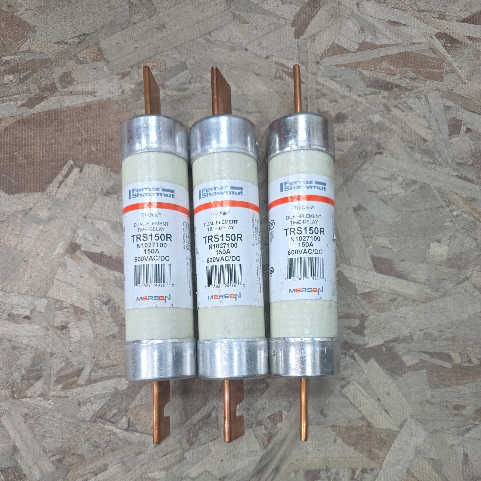 QTY  3 -Ferraz Shawmut TRS150R  RK5 150A Dual-Element Fuse Time-Delay 600VAC/DC