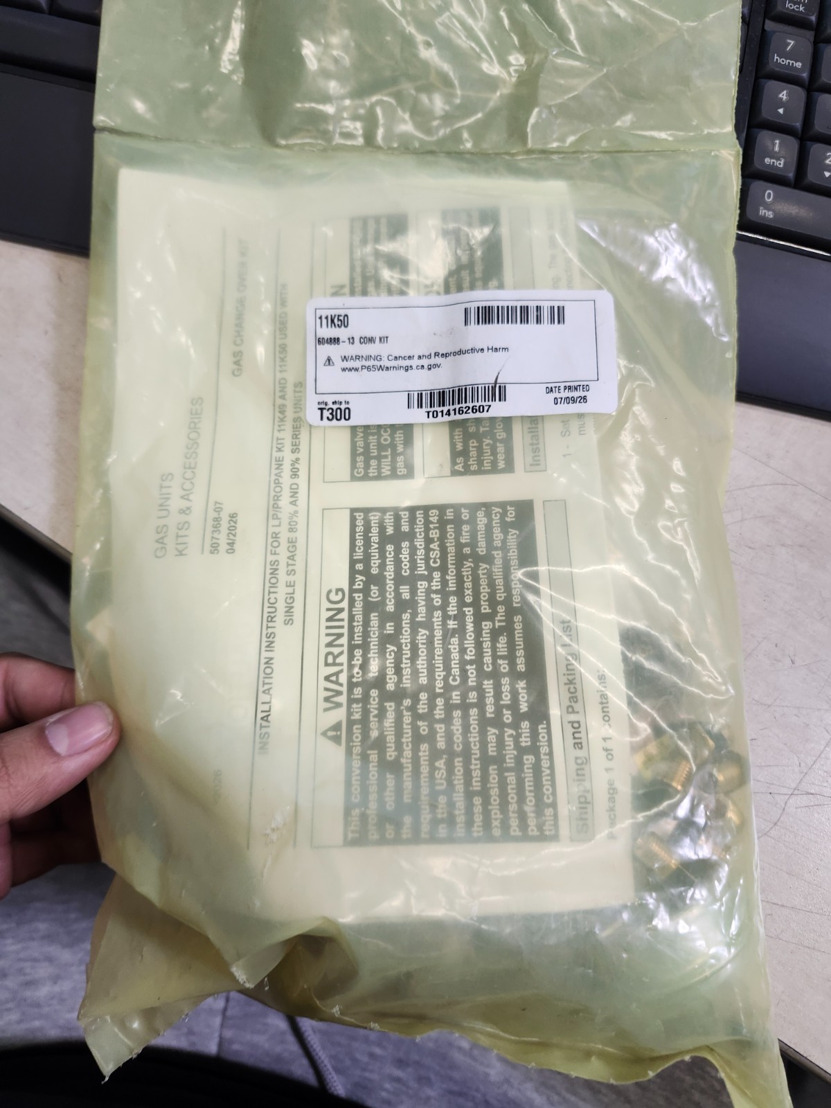 LENNOX Conversion Kit: 11K50 