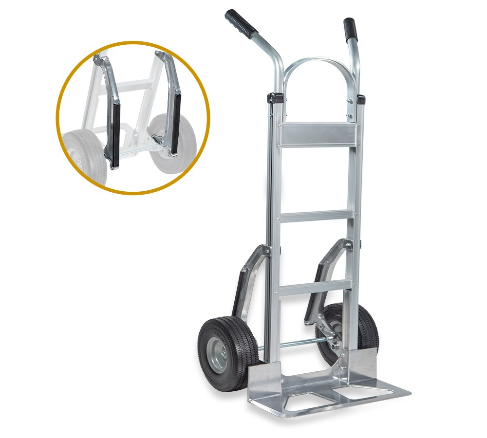 Aluminum Hand Truck Dolly w/ Dual Handle and 10 Aluminum Hand Truck Dolly w/ Dual Handle and 10