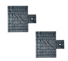 2 Pk Flatbed Heavy Duty 18oz Black Lumber Tarp 20x27 (6' Drop) - 3 Rows of 