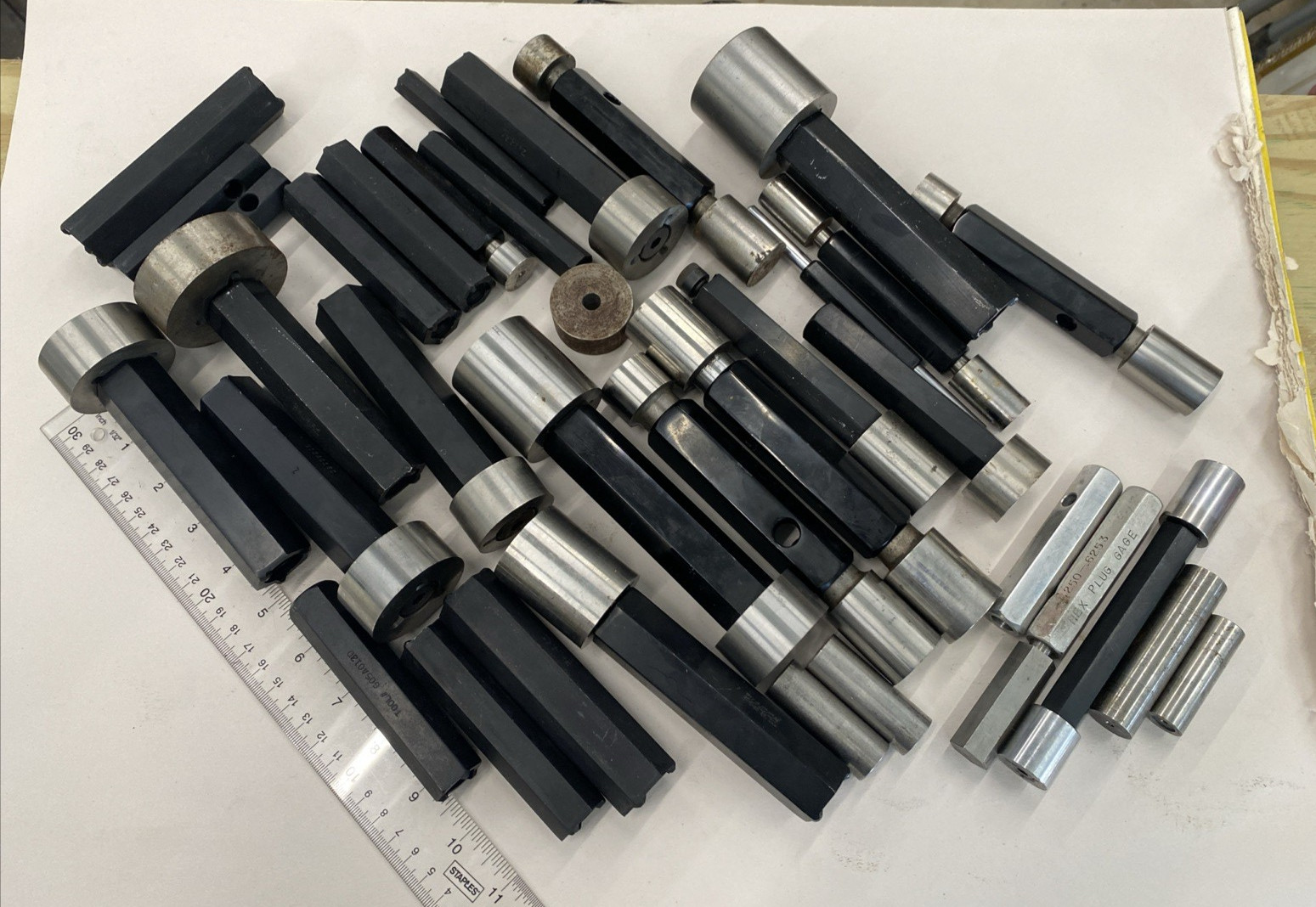 Large lot of 15 plus  Lrg. Cylindrical Plug Gages. Dundick & Others, sh6991
