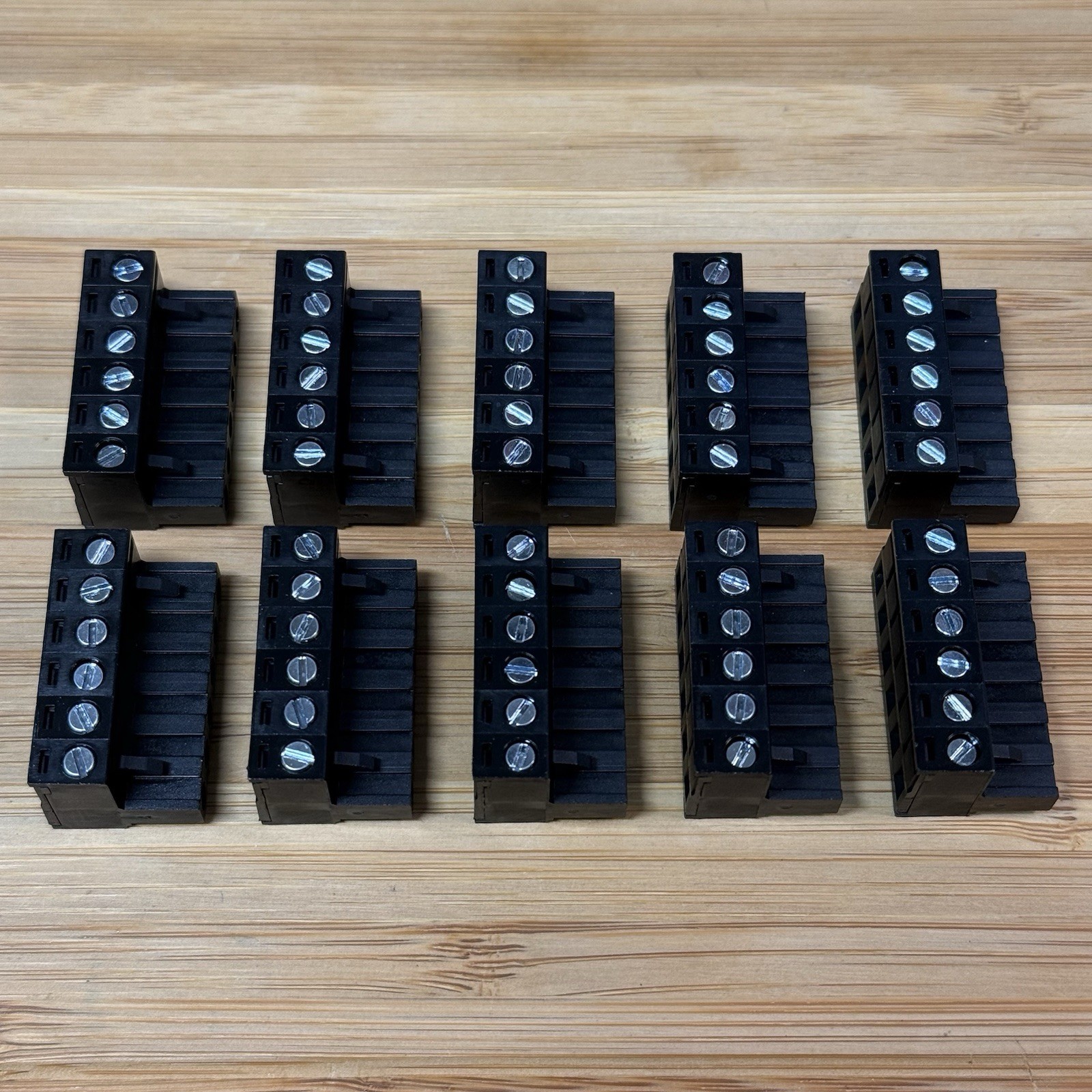 10x DEGSON 6 Pin 5.08mm Pluggable Terminal Block Connector Black Screw Euroblock
