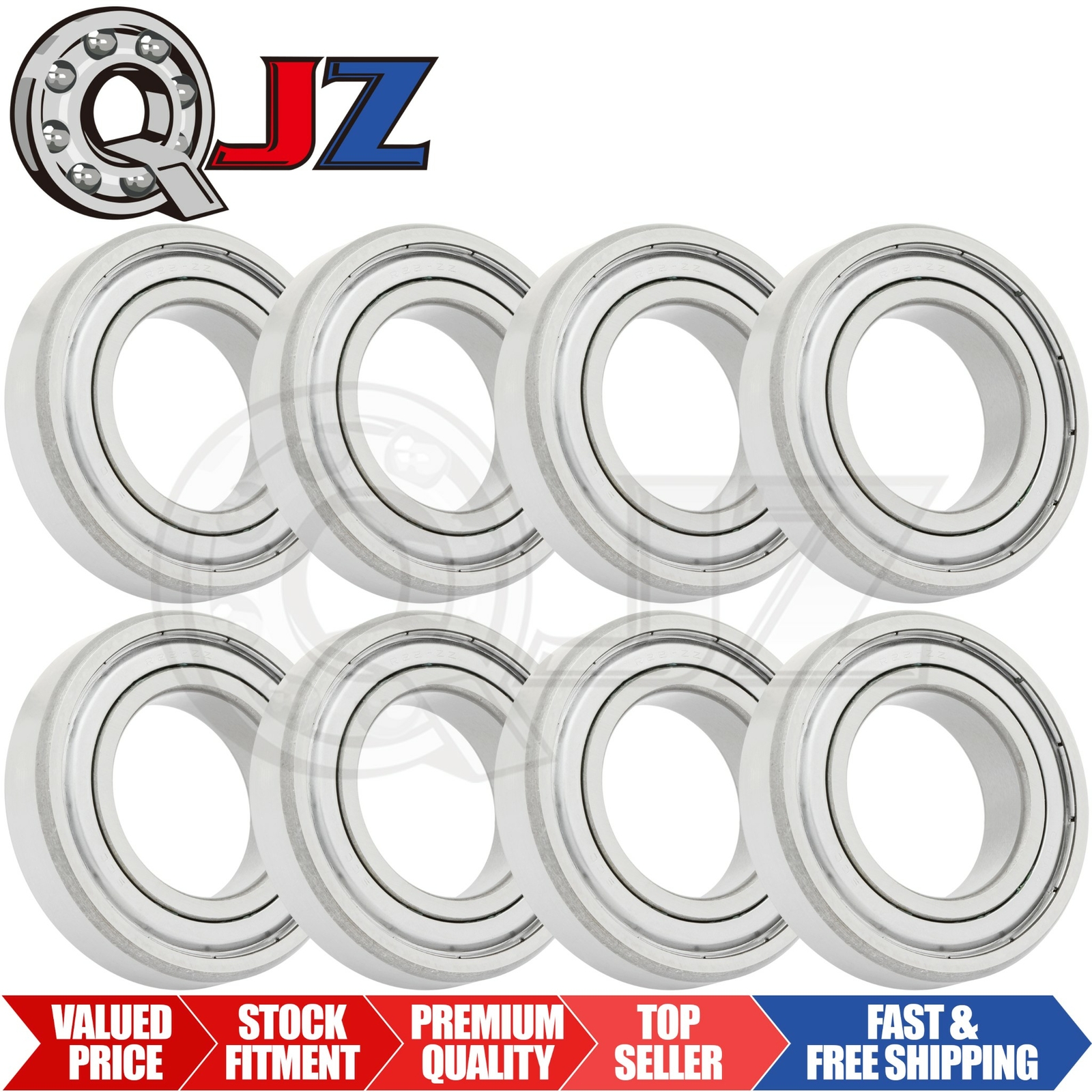 [8-Packs] New R22-ZZ Deep Groove Ball Bearing [1.375\