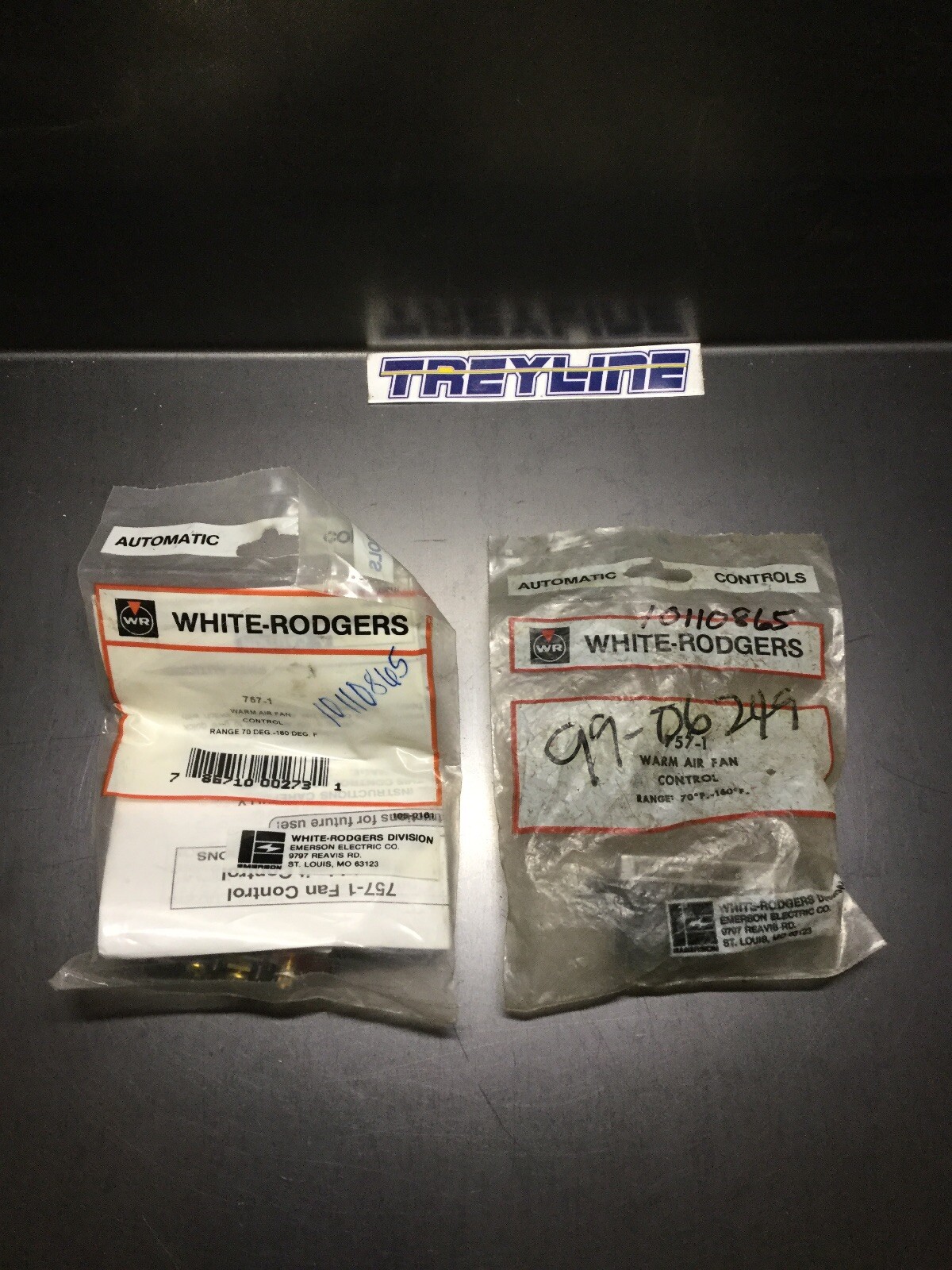 LOT OF 2, NEW, SEALED, WHITE-RODGERS, 757-1, WARM AIR FAN CONTROL. (21E-3)