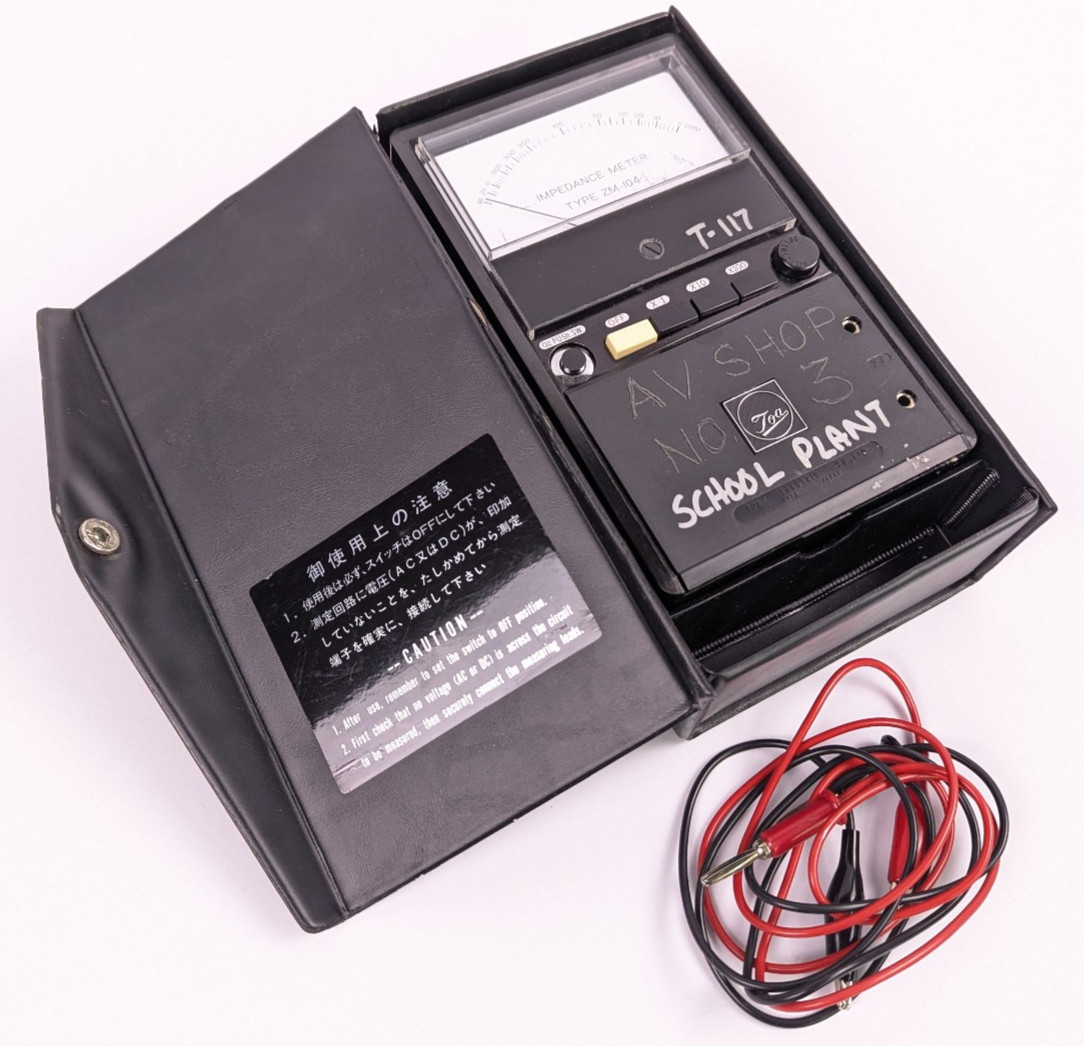 TOA ZM-104 Portable Analog Speaker Line Impedance Meter TOA ZM-104 Portable Analog Speaker Line Impedance Meter