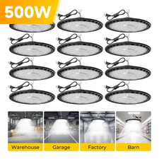 12Pcs UFO Led High Bay Light 500W Commercial Industrial Warehouse Factory Light picture