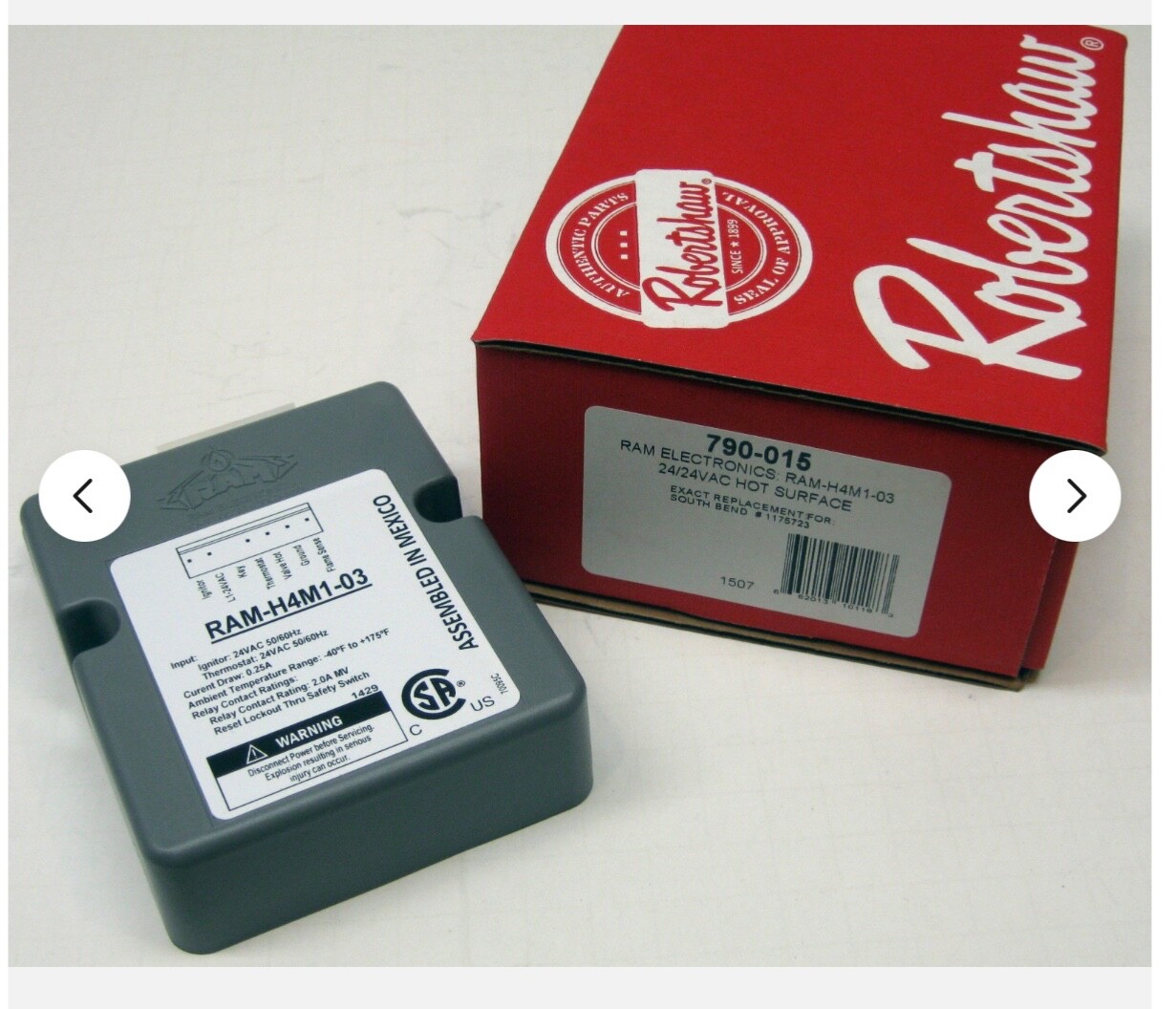 790-015 Robertshaw Ram-H4M1-03 Ignition Module Control 44-1572 SouthBend 1175723