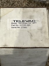 TELEVAC 7B2 2-2100-263 7B2 Brass 3/4” NPT  Cold Cathode Sensor 22100263 picture
