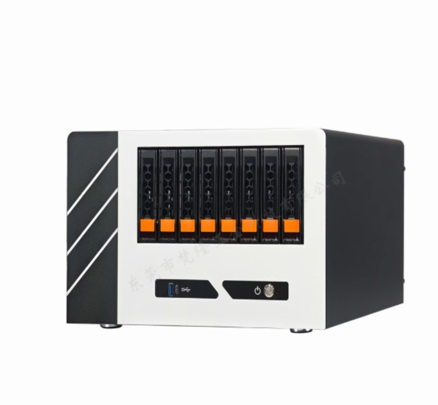 NAS 8-Bay Storage Server with PCIe Slot MATX Motherboard Hot-Swap Enclosure