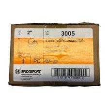 LOT OF 5 Bridgeport 3005 2in Steel Rigid Compression Connector Concrete Tight picture