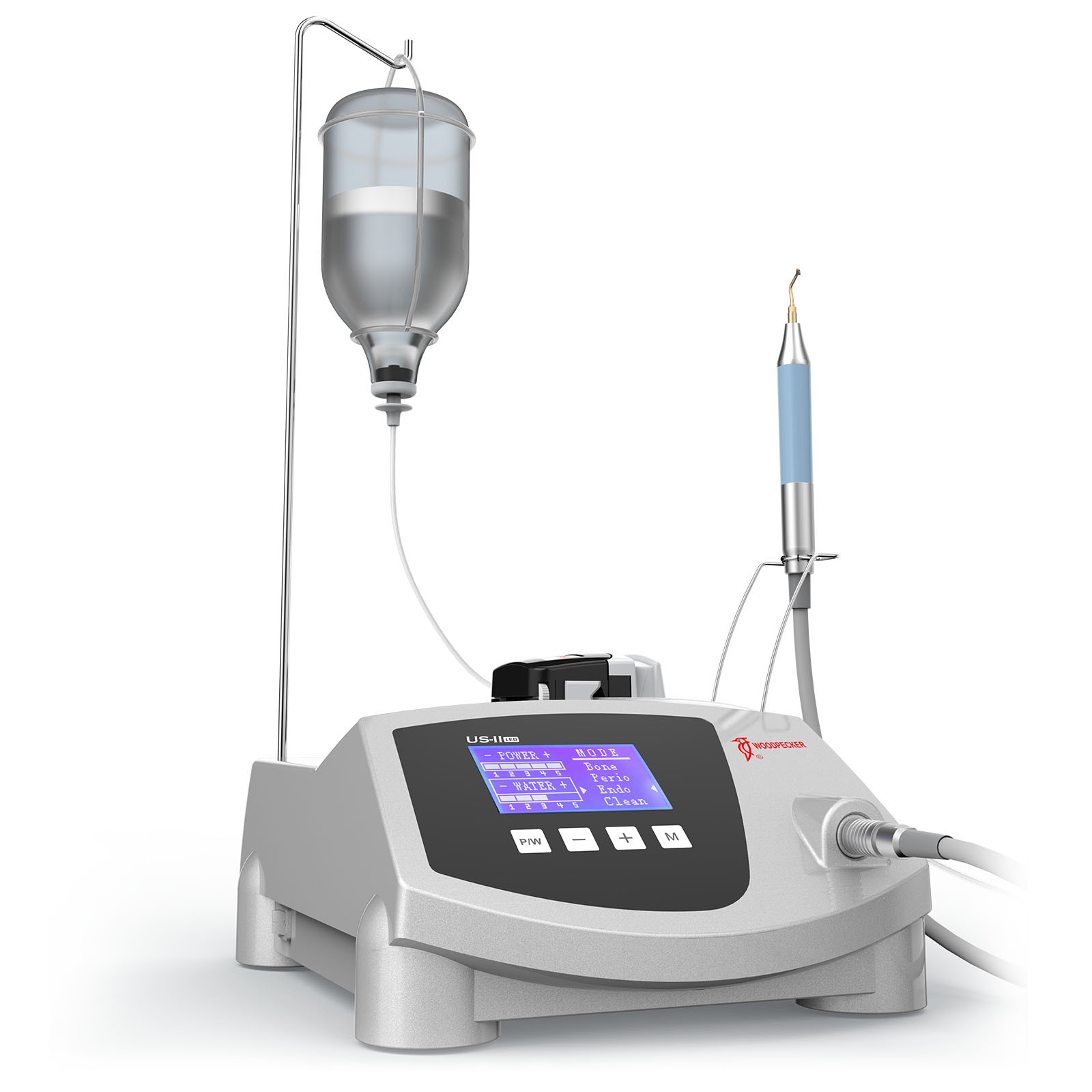 Woodpecker LED US-II Piezo Bone Ultrasonic Piezo Handpiece Cut w/ 2 14 Tips
