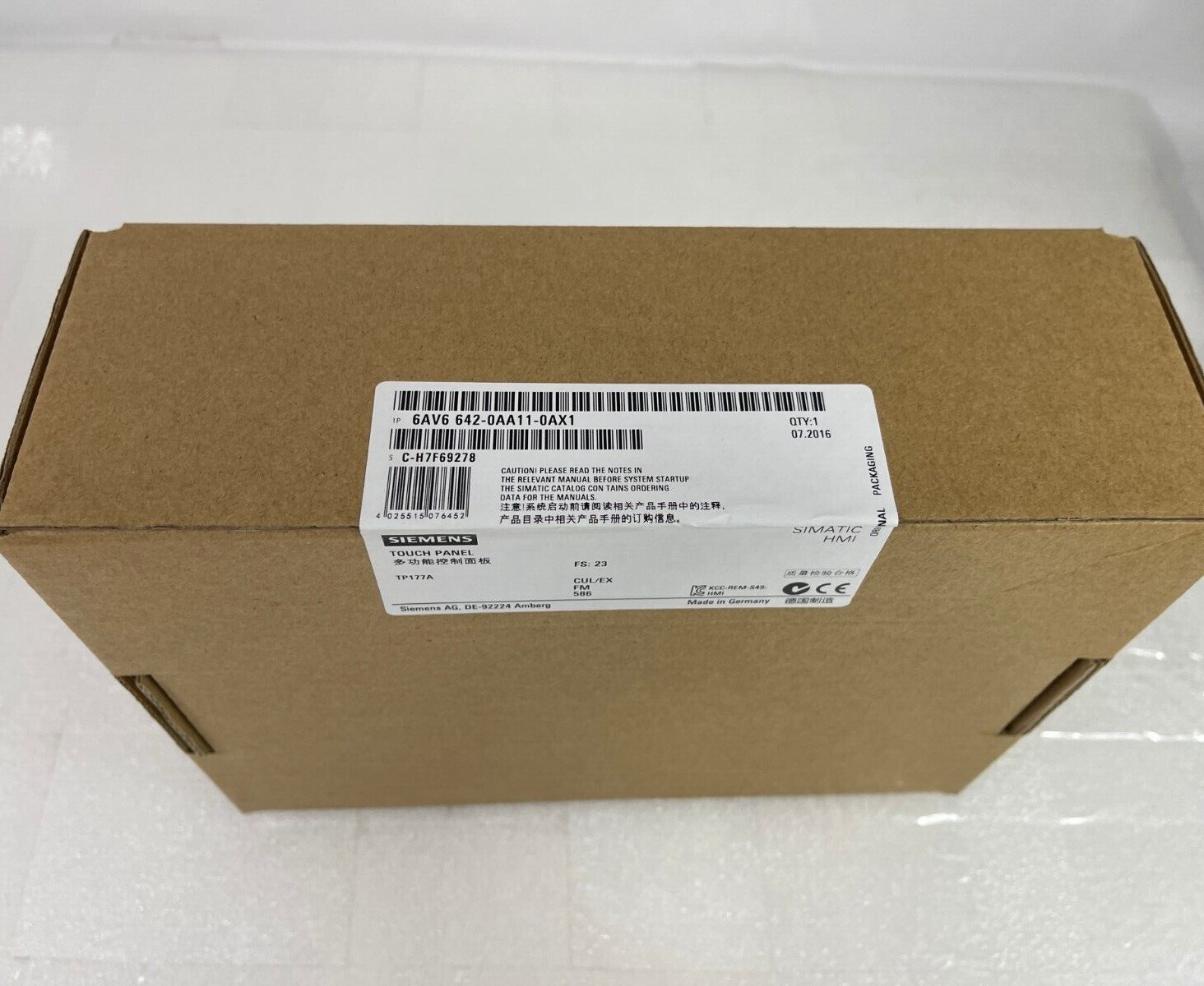 1P Siemens TP177A 6AV6642-0AA11-0AX1 6AV6 642-0AA11-0AX1 New Fast Delivery