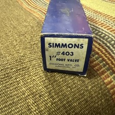 Simmons #403, 1” Brass Foot Valve picture