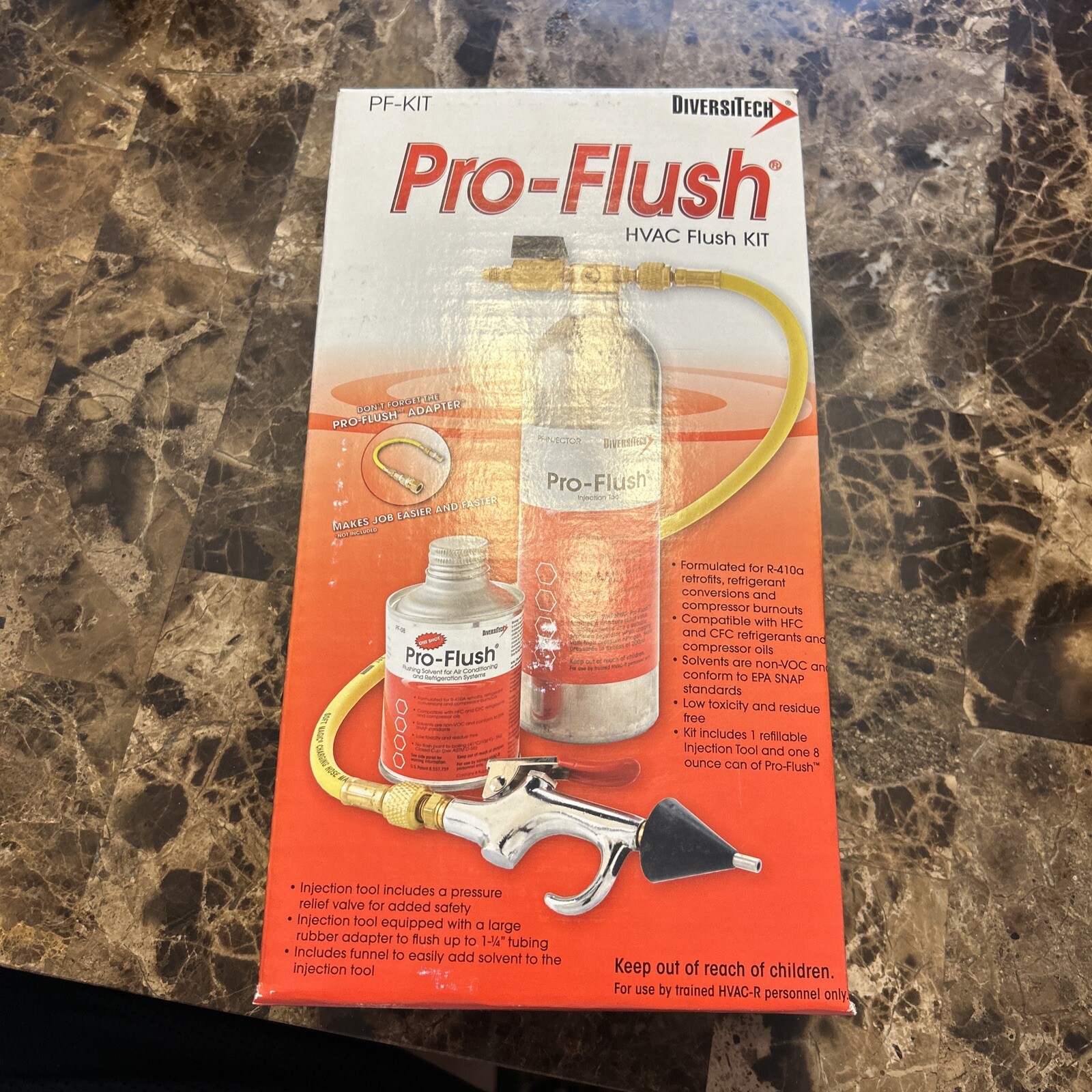 ***NEW*** PF-KIT Diversitech Pro Flush Flushing Solvent Kit w/Hose & Inject Tool ***NEW*** PF-KIT Diversitech Pro Flush Flushing Solvent Kit w/Hose & Inject Tool