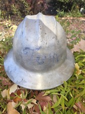 Vintage Bullard Hard Boiled Hard Hat Aluminum Full Brim Metal Safety Helmet TOM picture