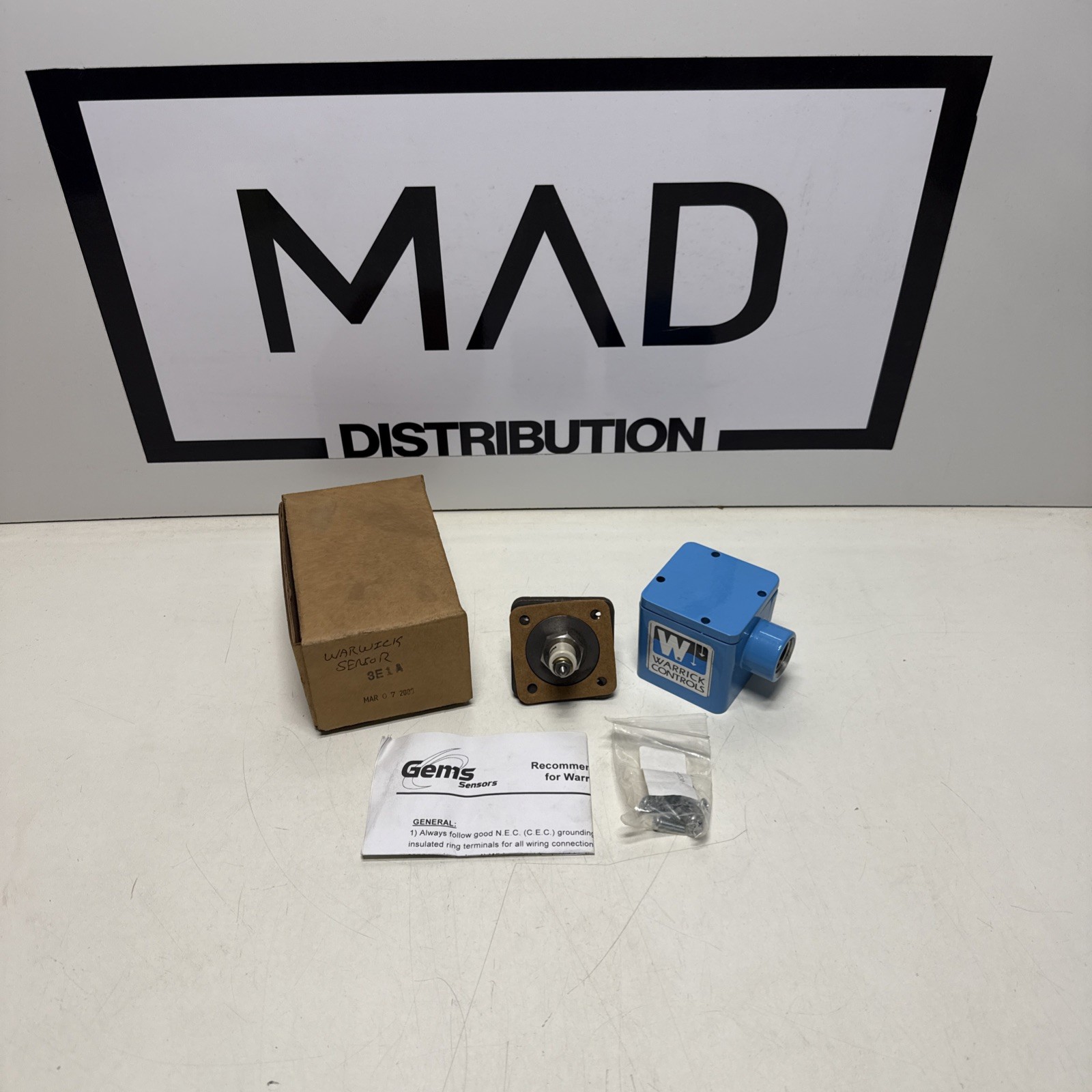 New Warrick Controls Gems Sensors 3E1A Threaded Single Probe Fitting 1