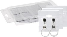MOOCA Plain 2 x 2 in White Hanging Earring Cards, Velvet Plastic  picture