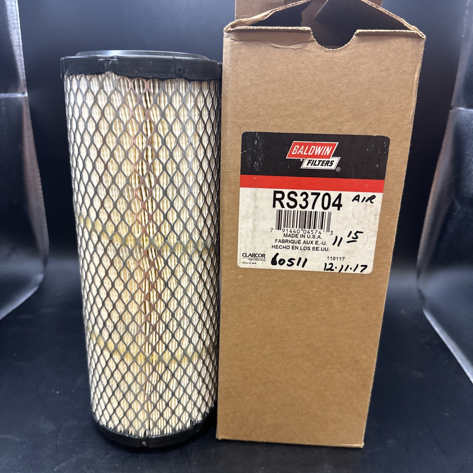 Baldwin Filters Rs3704 Air Filter, 10 13/16 In H, 4 1/8 In W, 10 13/16 In L, 4