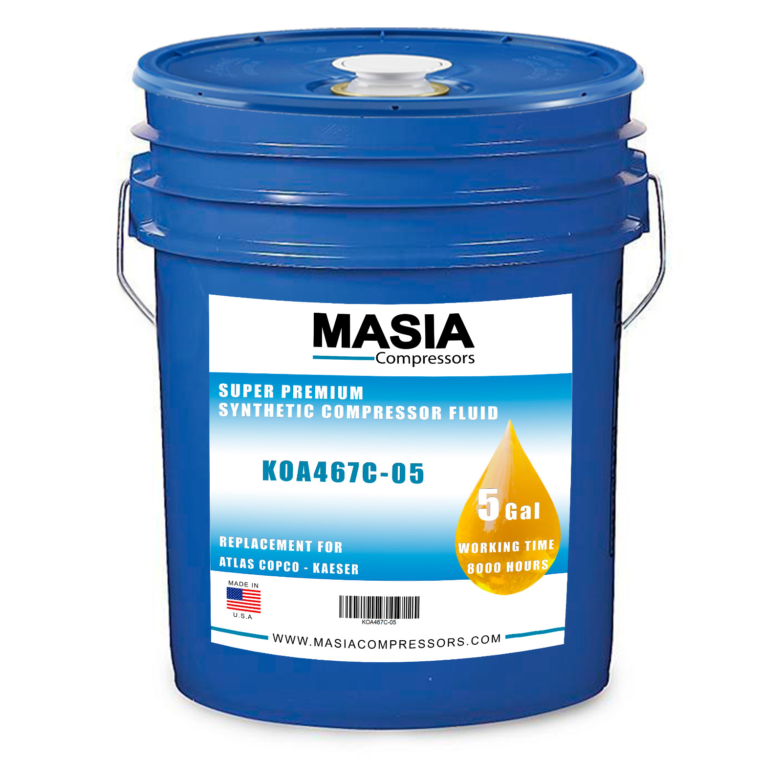 Sigma S-460 Kaeser Oil, 5 Gallon Pail, 8000 Hours, PAO Base (9.5409.1, S-460-05)