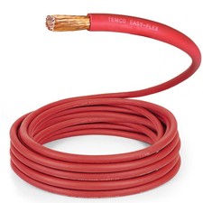 TEMCo 2/0 Gauge AWG 30 Ft Red Flexible Copper USA Welding Cable Battery Wire picture