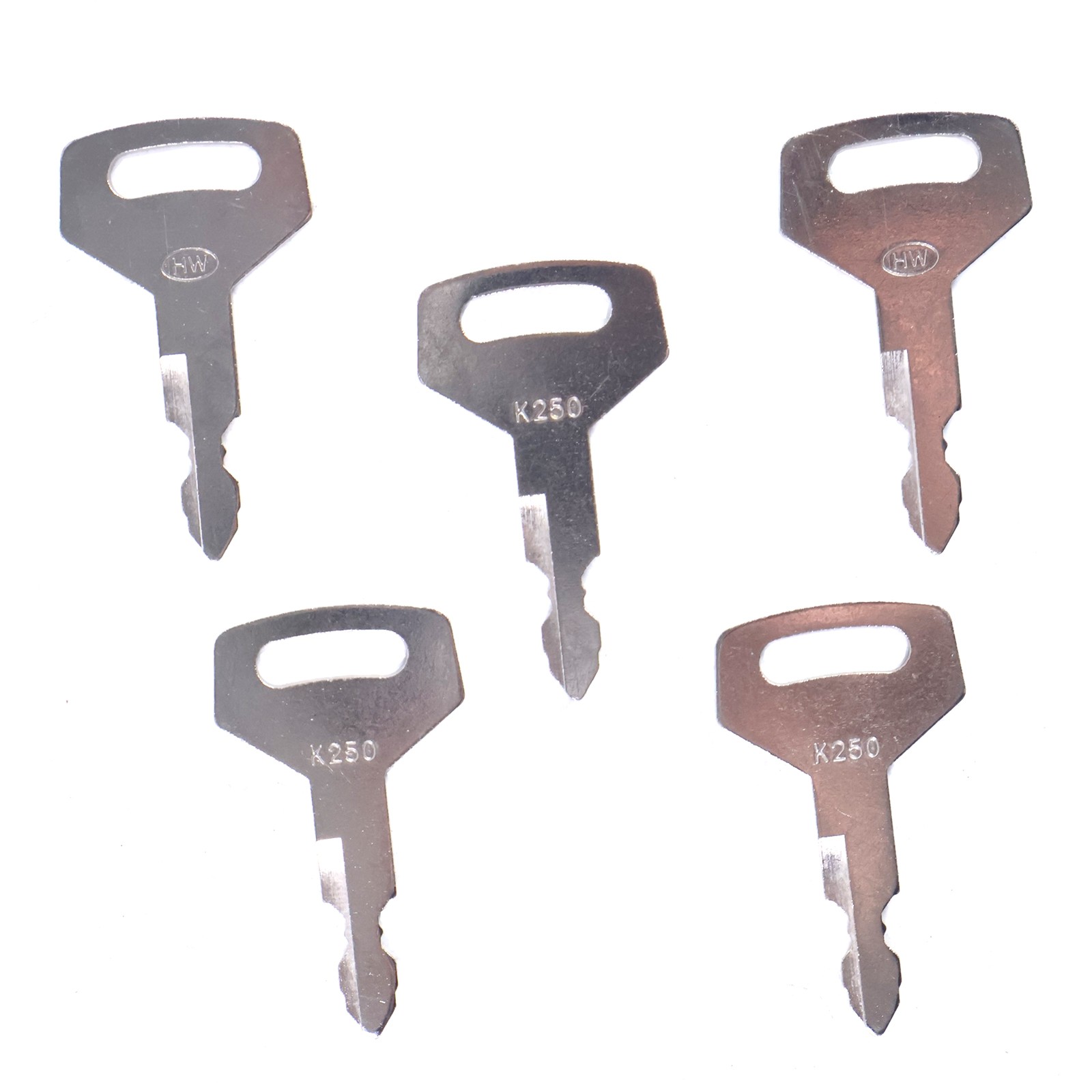 5Pcs Key K250 for Kobelco Kawasaki MDI-Yutani New Holland Case Excavator Loader