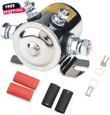 12V DC Starter Solenoid Relay 300A Peak Nickel Plated Golf Cart Winch picture