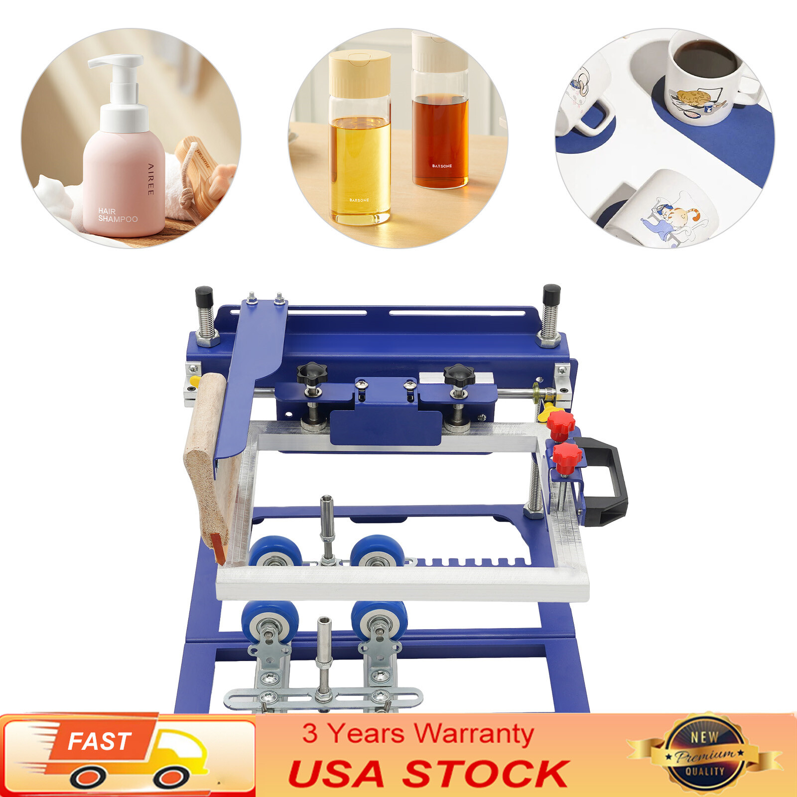 Glass Screen Machine Dia Curved Bottle Printer Cylinder Conical Screen Press Printing ...