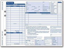 Adams GT3810 Garage Repair Order Forms 3-Part Carbonless 50 Sets 8.5x11 picture