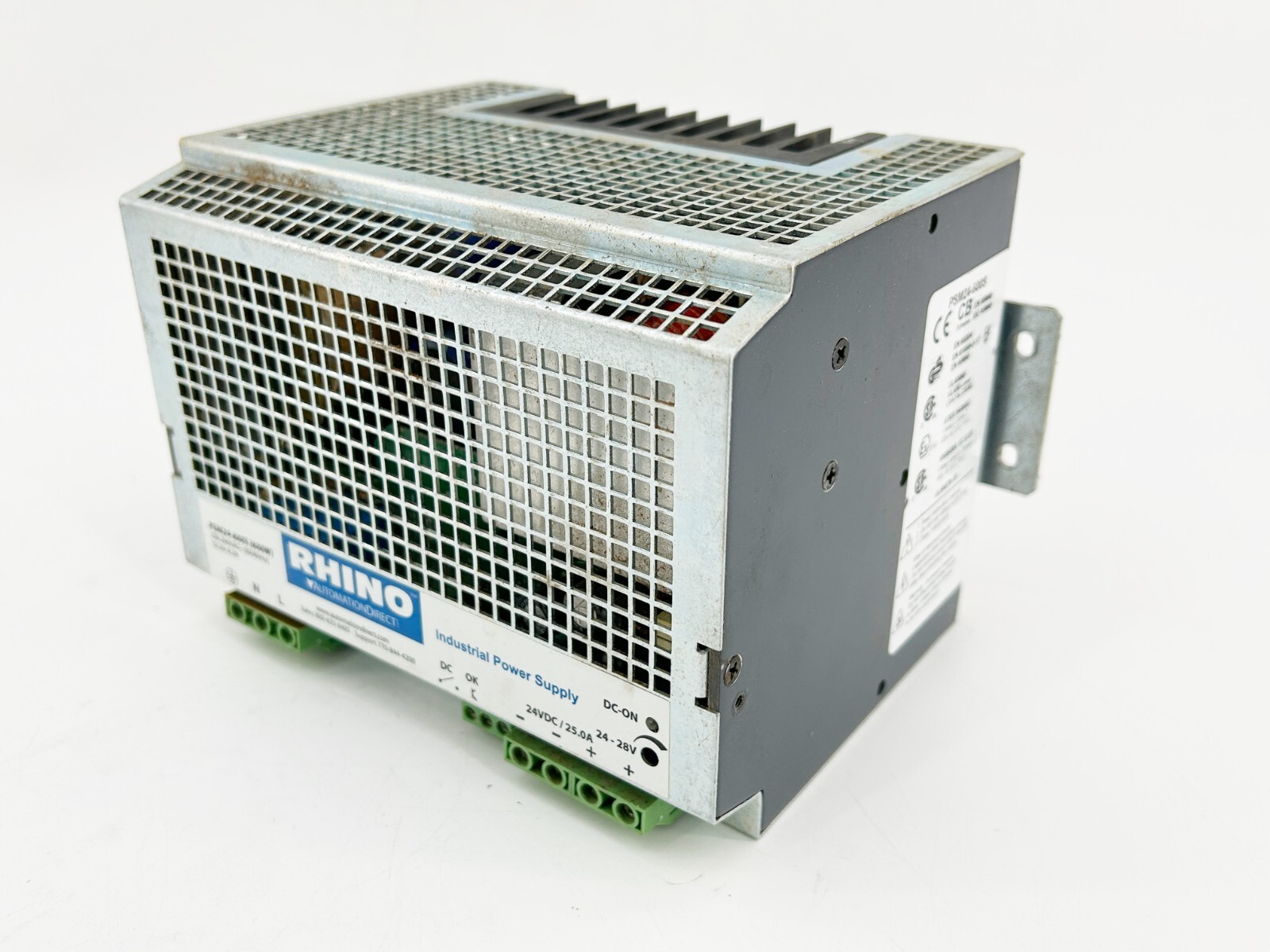 Rhino PSM24-600S Switching Power Supply 24VDC 1 Phase 10A 35MM Din Rail
