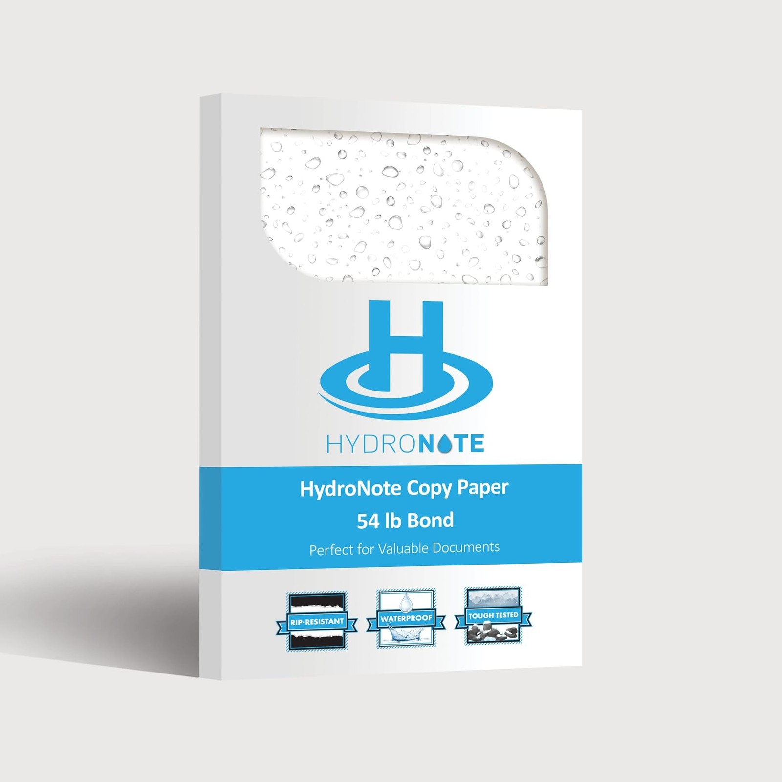 Waterproof Paper - Hydronote 54lb Multipurpose Copy Paper 8.5” x 11”, Bulk Wh...