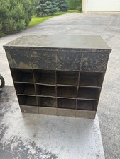 Vintage LYON Metal Parts Hardware Chute Style Bin Cabinet Organizer picture