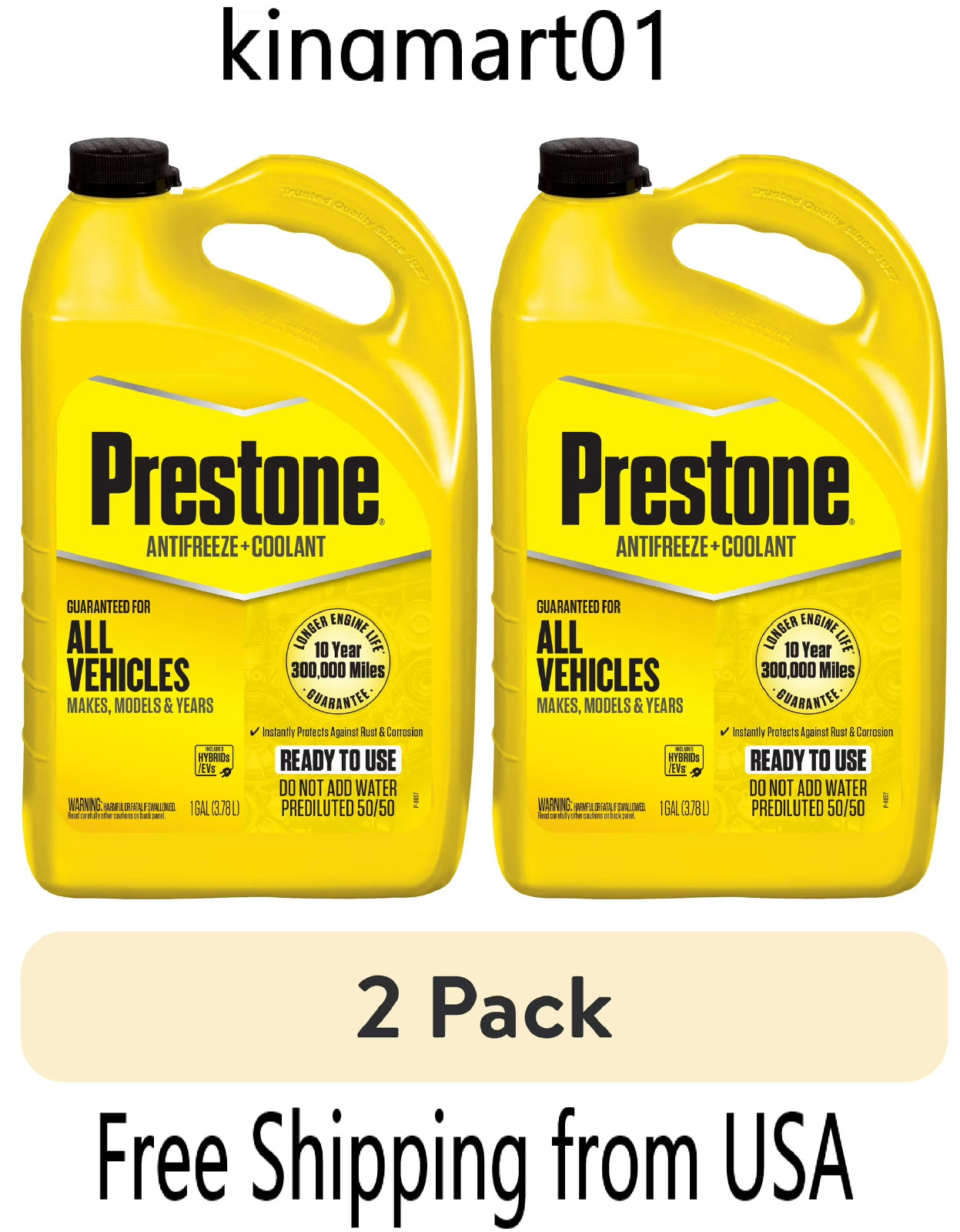 (2 pack) Prestone Extended Life Prediluted Antifreeze/Coolant, Universal Use (2 pack) Prestone Extended Life Prediluted Antifreeze/Coolant, Universal Use