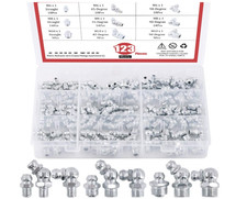Kit surtido de 123 engrasadores hidráulicos métricos tipo Zerk para lubricación picture