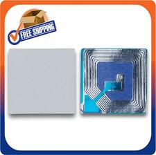 1000 PAPER SECURITY LABEL 1.5X1.5 INCH RF 8.2MHZ WHITE CHECKPOINT COMPATIBLE EAS picture