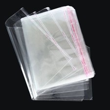 100pcs Resealable Clear Bags Plastic Opp Cello Merchandise Poly Bags Any Size picture
