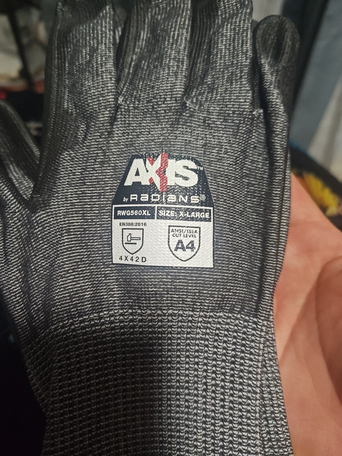12 RADIANS RWG555 LEVEL (A4) CUT PROTECTION WORK (Size Large)(X Large) (Medium)