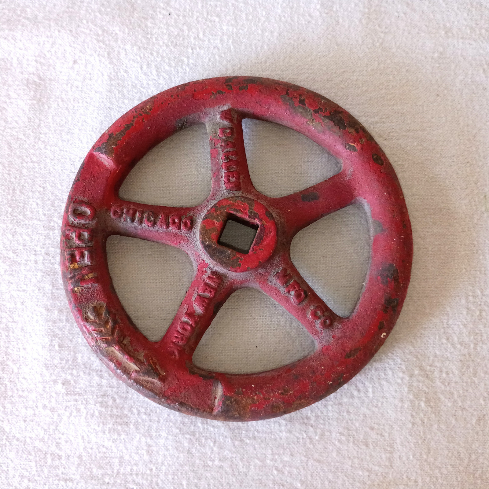 W.D. Allen Mfg Co Cast Iron Valve Handle Wheel Vintage 1950s Chicago New York