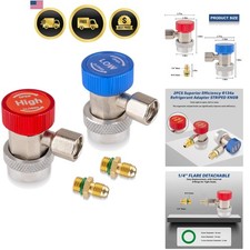 2PCS R134a Refrigerant Adapter and Hose Fittings | Superior Efficiency Automo... picture