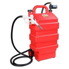 16 Gallon 60L Portable Fuel Caddy Tank with 12V DC Electric Transfer Pump picture