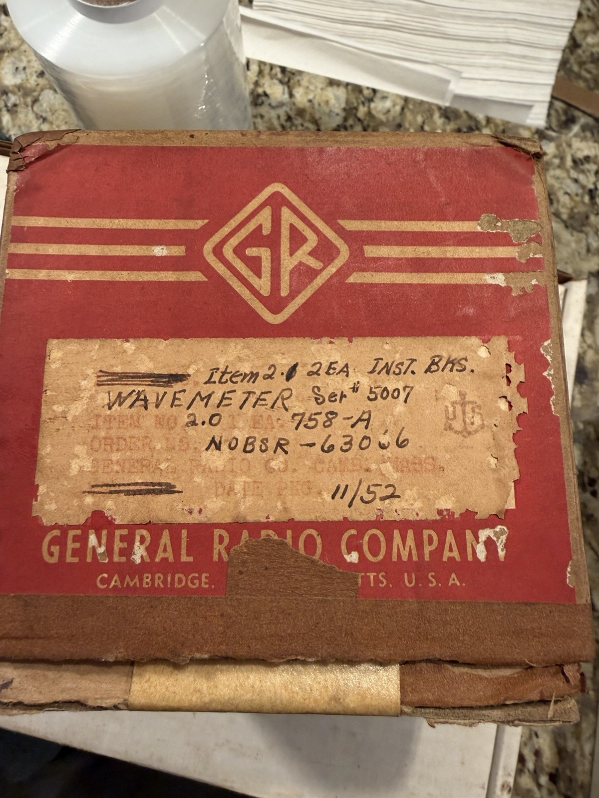 General Radio 758-A Wavemeter 5-400 MHz NOS in Original Box Navy 1952 Ser 5007 General Radio 758-A Wavemeter 5-400 MHz NOS in Original Box Navy 1952 Ser 5007