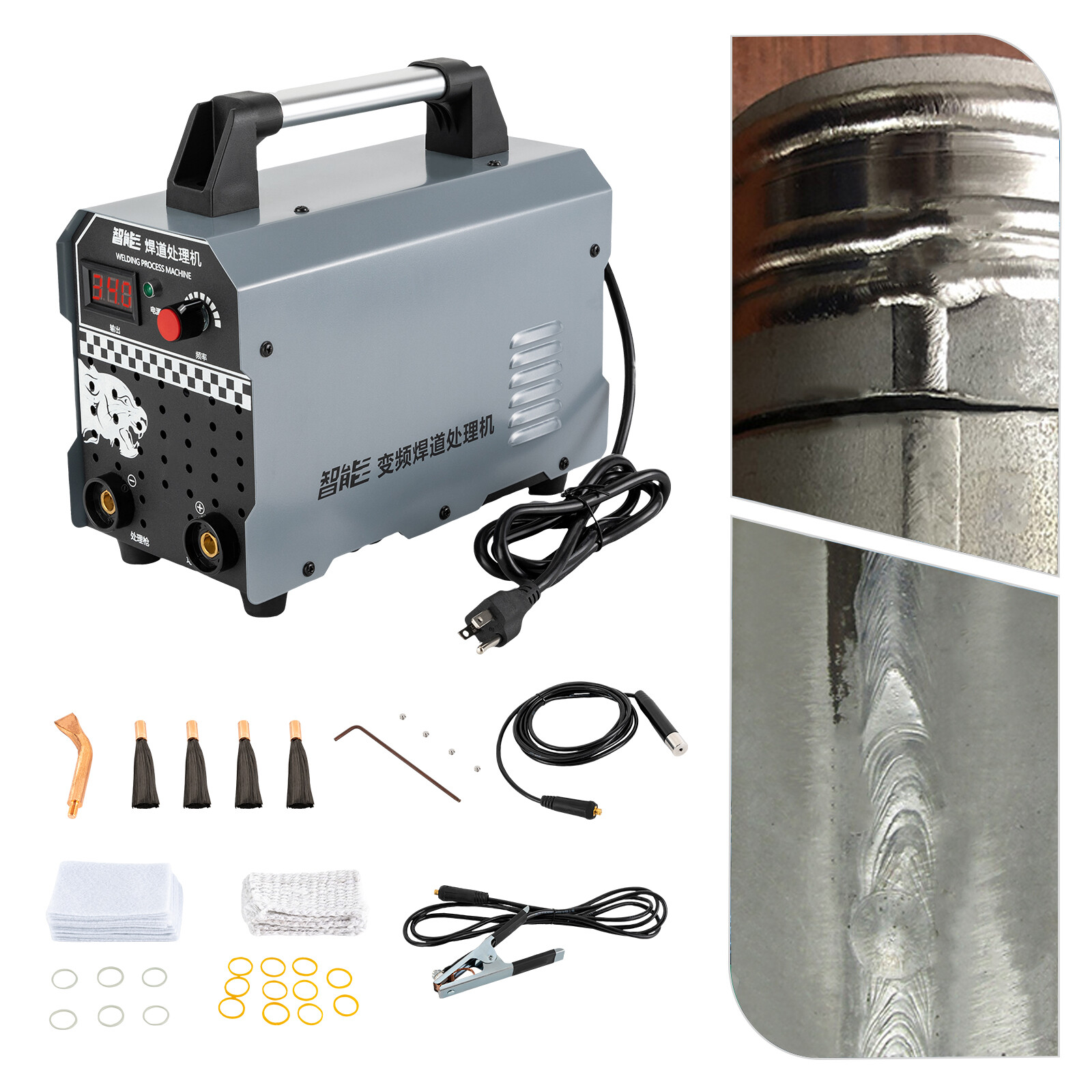Machine Threading On Metal 1000W Welding Bead Processor Weld Cleaning Machine For Metal/arc/laser ...