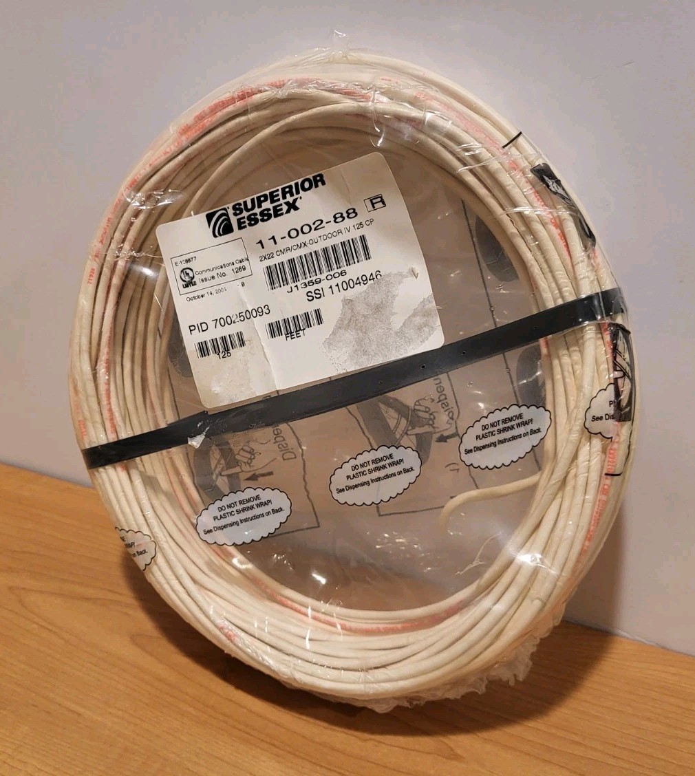 SUPERIOR ESSEX  New Dispensing Package  125 Feet  #11-002-88  CMR/CMX Outdoor