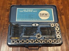 Vintage Cleveland Industrial 40-Piece Metric Carbon Steel Tap and Die Set - NOS picture