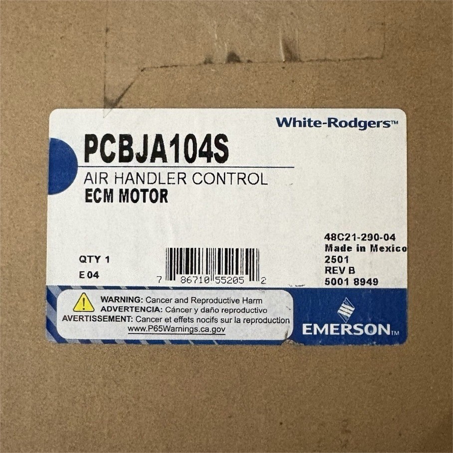 White-Rodgers Emerson PCBJA104S 48C21-290-04 Air Handler Control Board ECM Motor