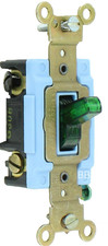 LEVITON 1202-PLG 15A Double Pole Toggle Switch Pilot Light-Green Industrial picture