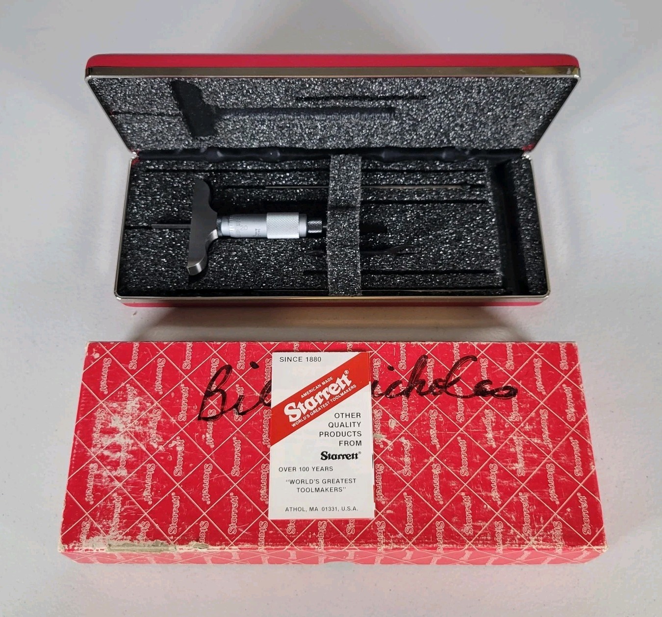 Vintage Starrett No. 449 Micrometer Depth Gage Machinist Tool Incomplete